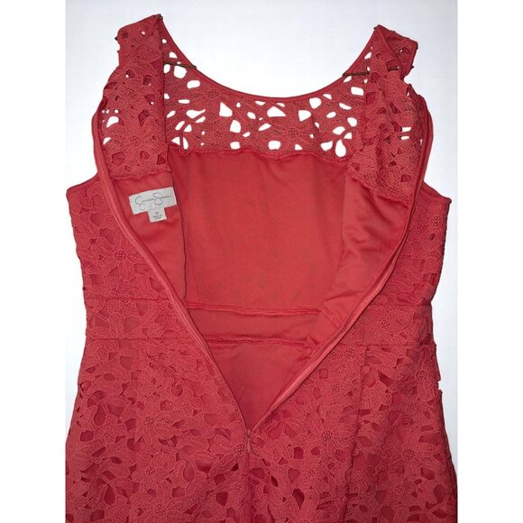 Jessica Simpson Crochet Eyelet Floral Fit & Flare Dress - Picture 8 of 14
